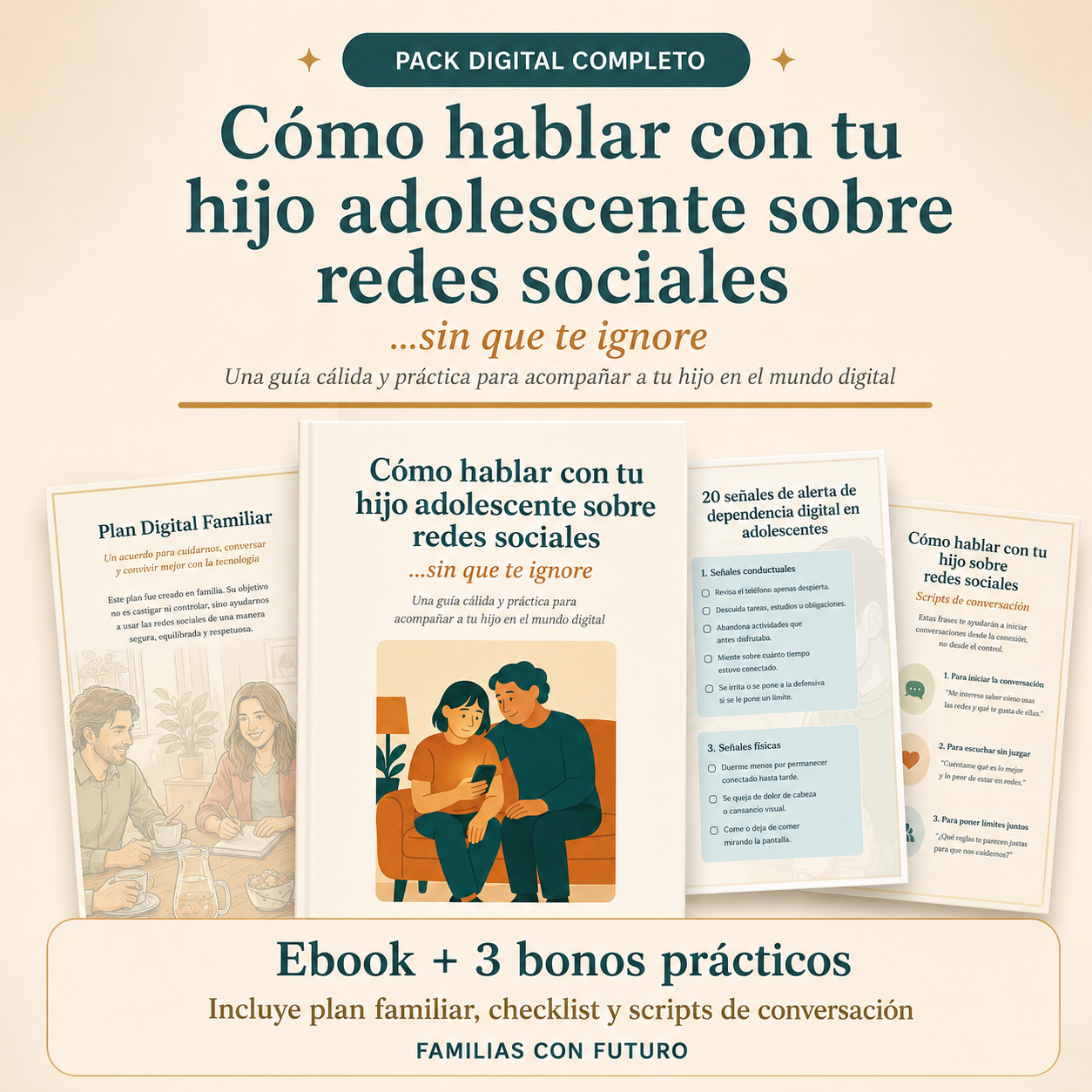 Pack Cómo hablar con tu hijo adolescente sobre redes sociales
